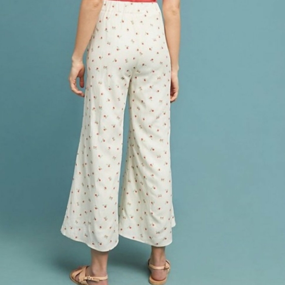 Anthro Talese Cherry Wide leg pants - Picture 3 of 8